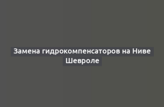 Замена гидрокомпенсаторов на Ниве Шевроле