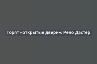 Горят «открытые двери»: Рено Дастер